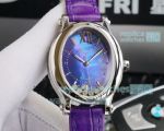 Copy Chopard Happy Sport Diamonds 36mm Automatic Watch Purple Dial